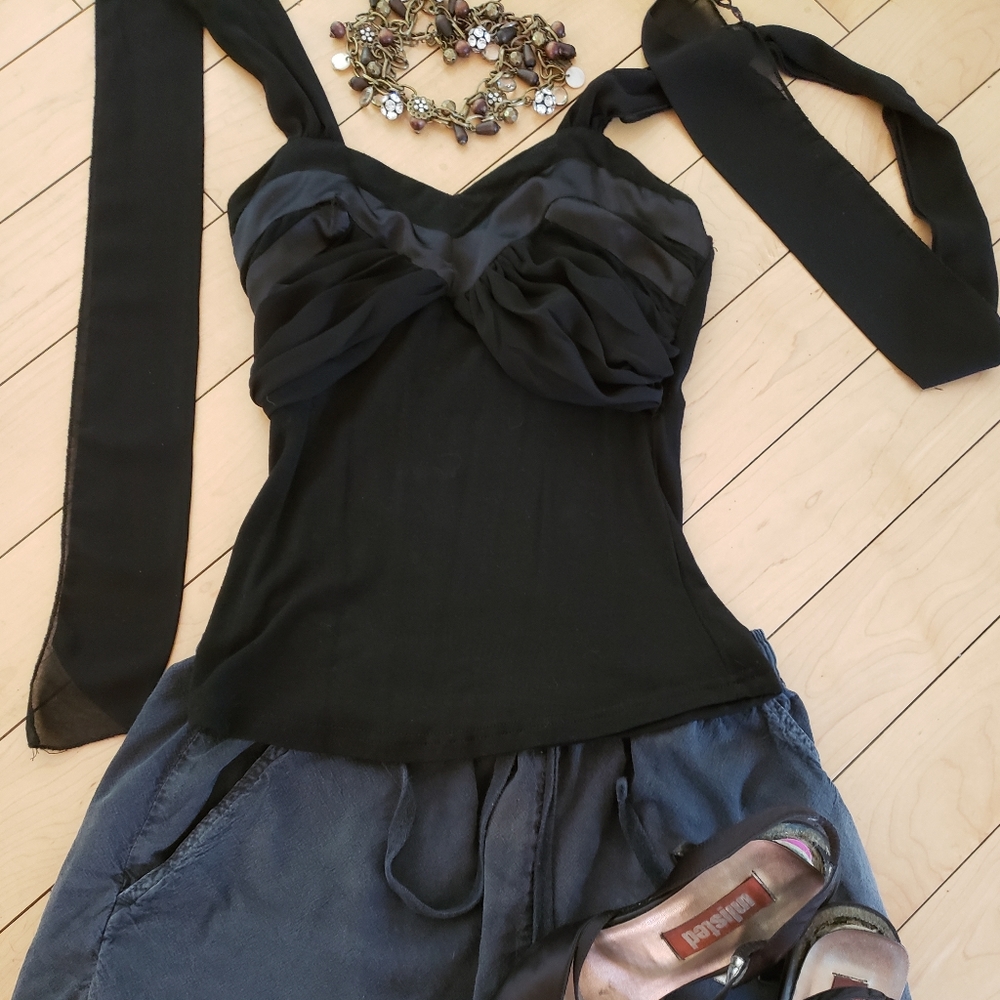 Black halter top